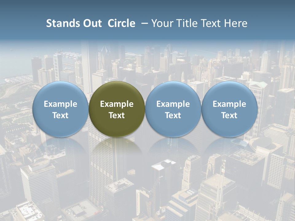 An Aerial View Of A City With Skyscrapers PowerPoint Template