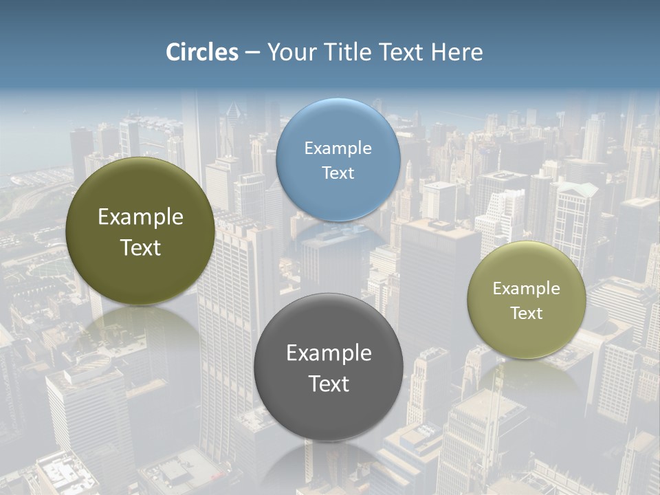 An Aerial View Of A City With Skyscrapers PowerPoint Template
