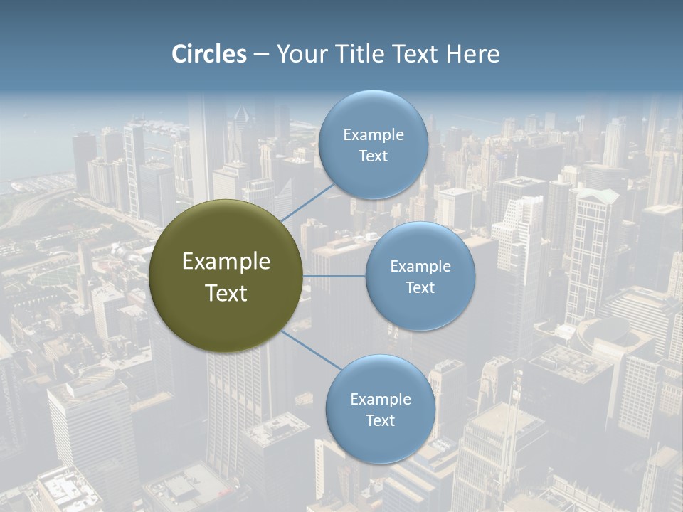 An Aerial View Of A City With Skyscrapers PowerPoint Template