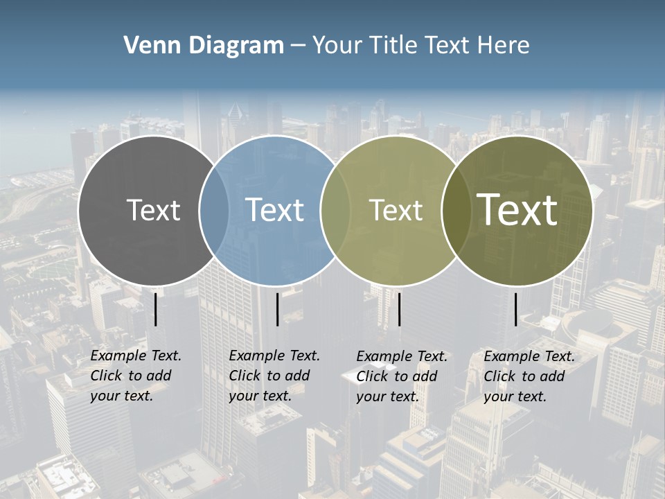 An Aerial View Of A City With Skyscrapers PowerPoint Template