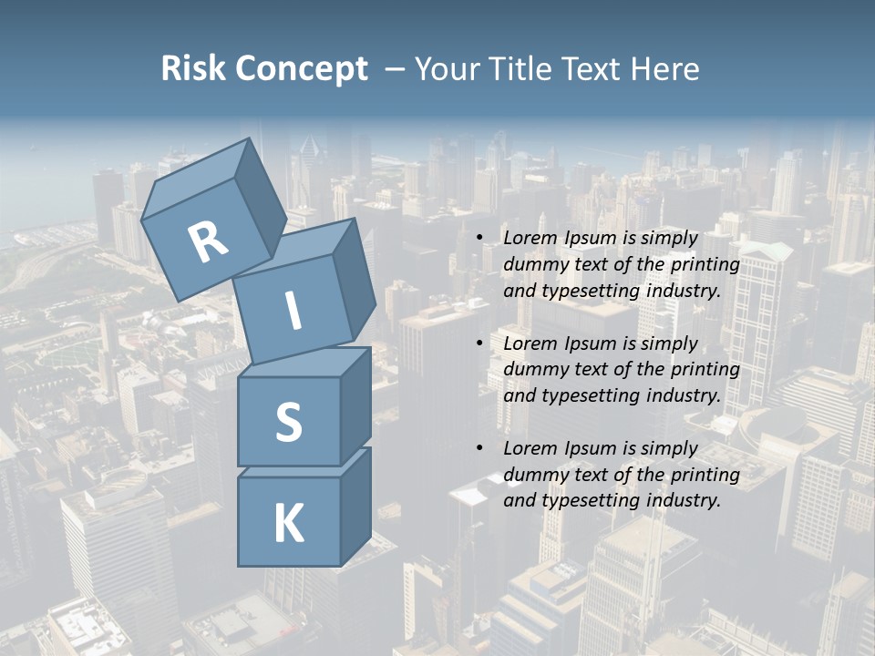 An Aerial View Of A City With Skyscrapers PowerPoint Template