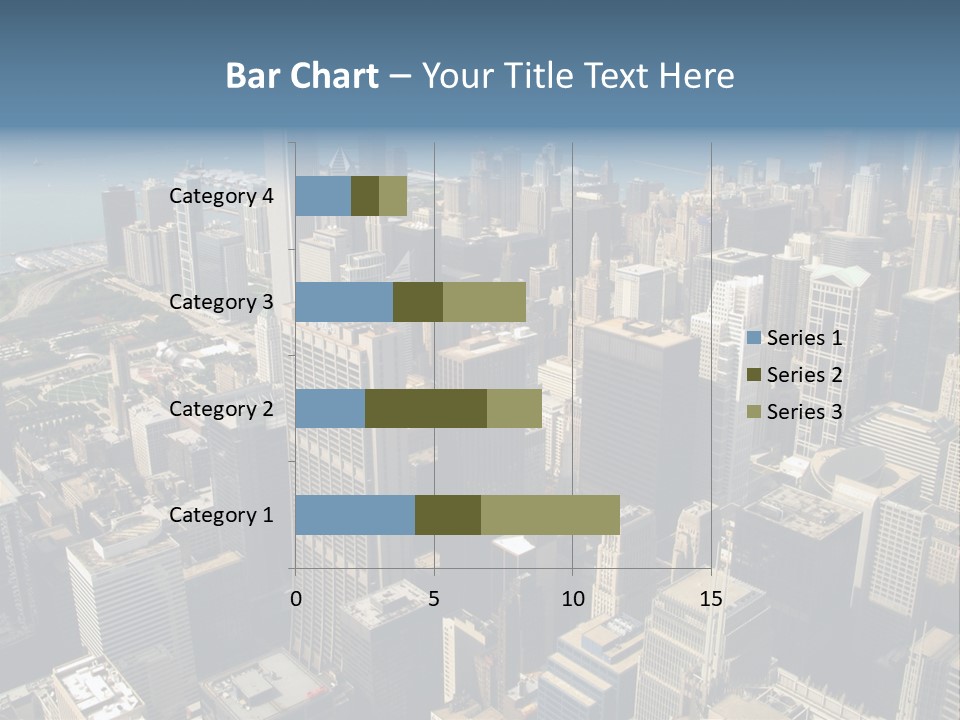 An Aerial View Of A City With Skyscrapers PowerPoint Template