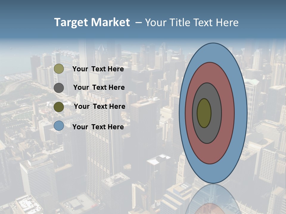 An Aerial View Of A City With Skyscrapers PowerPoint Template