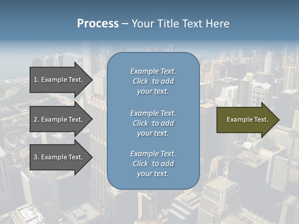 An Aerial View Of A City With Skyscrapers PowerPoint Template