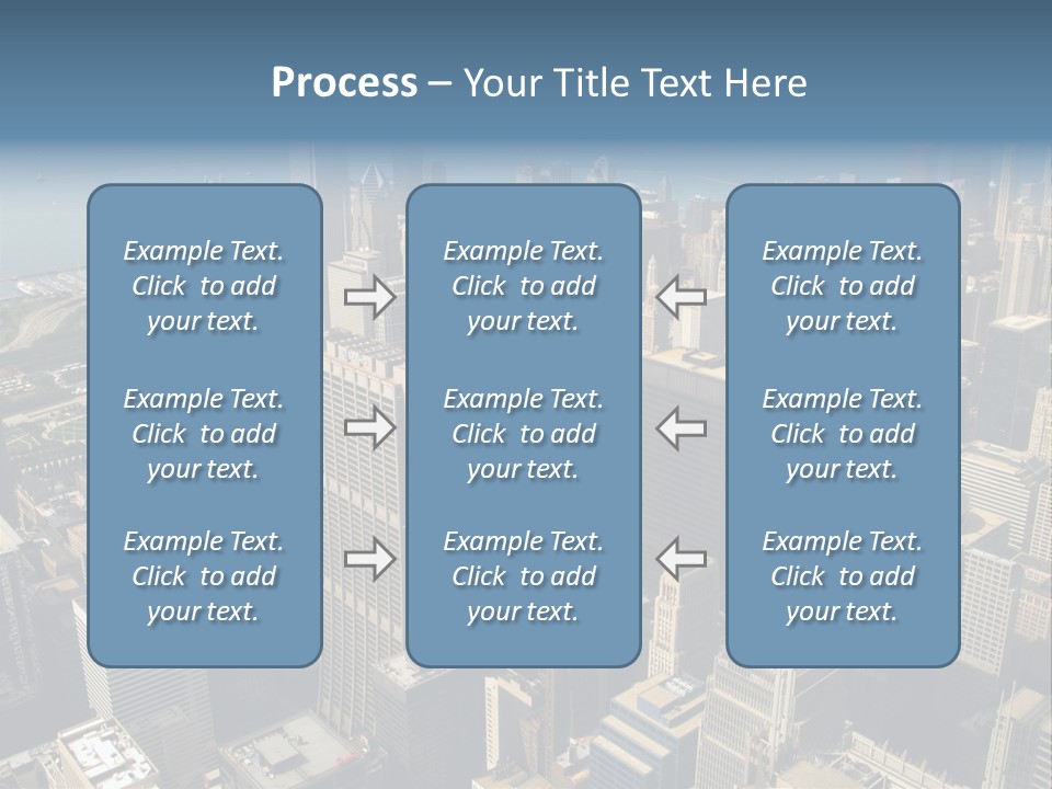 An Aerial View Of A City With Skyscrapers PowerPoint Template