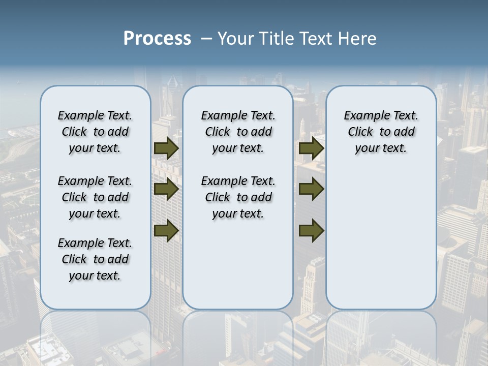 An Aerial View Of A City With Skyscrapers PowerPoint Template