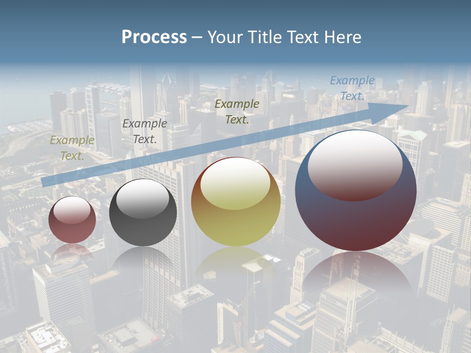 An Aerial View Of A City With Skyscrapers PowerPoint Template