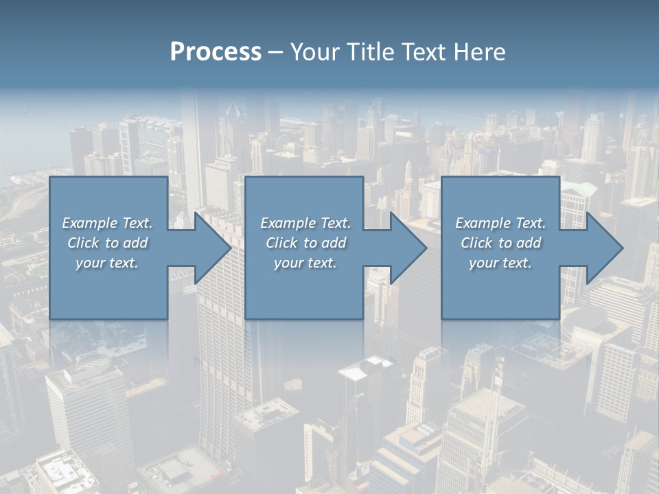 An Aerial View Of A City With Skyscrapers PowerPoint Template