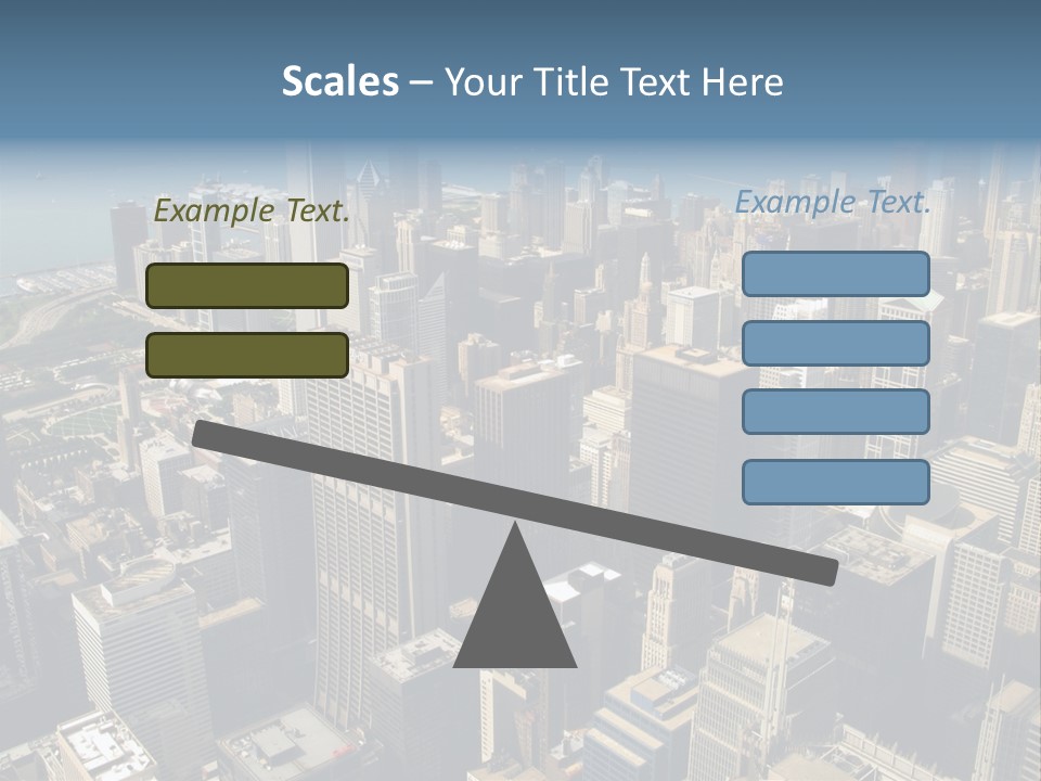 An Aerial View Of A City With Skyscrapers PowerPoint Template