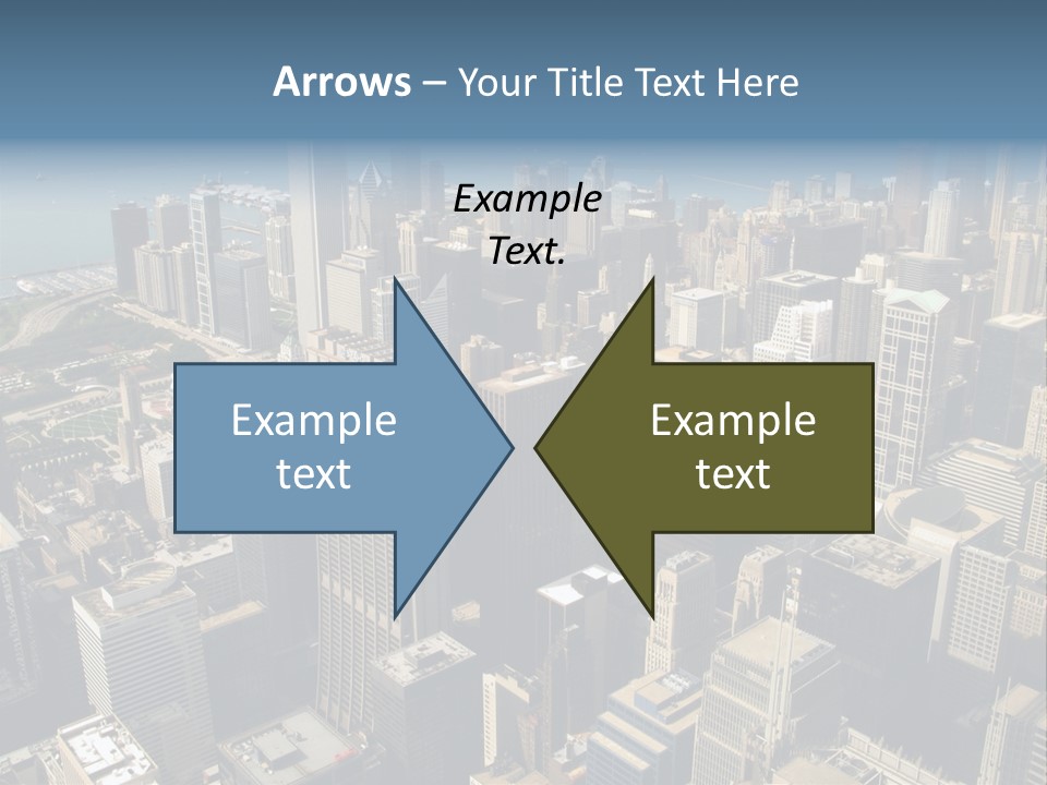 An Aerial View Of A City With Skyscrapers PowerPoint Template