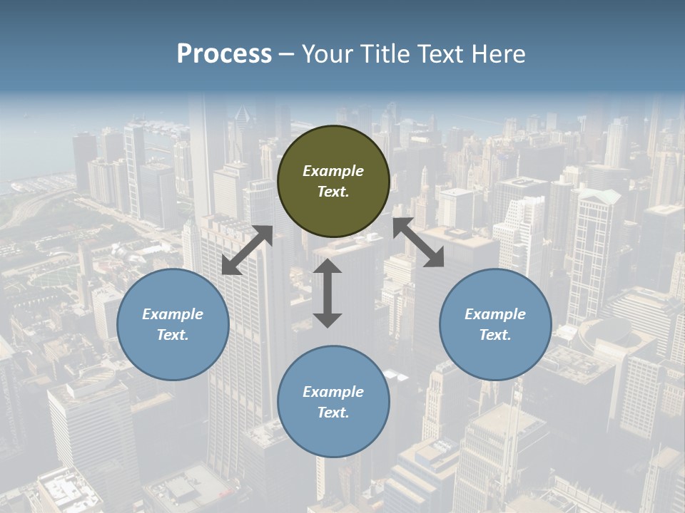 An Aerial View Of A City With Skyscrapers PowerPoint Template