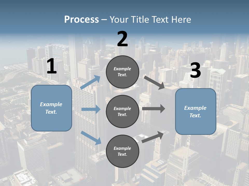 An Aerial View Of A City With Skyscrapers PowerPoint Template