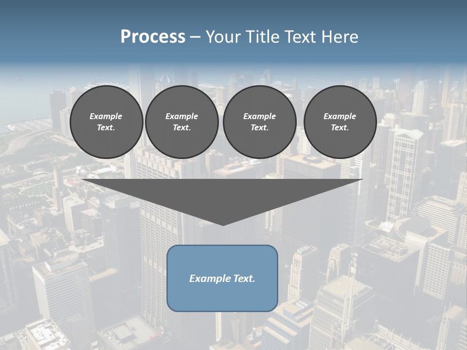 An Aerial View Of A City With Skyscrapers PowerPoint Template