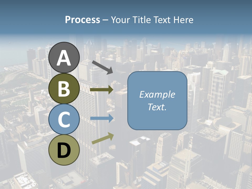 An Aerial View Of A City With Skyscrapers PowerPoint Template