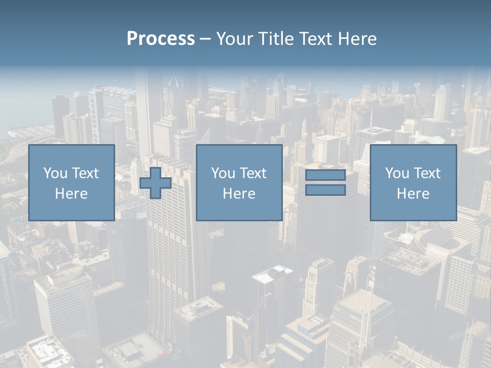 An Aerial View Of A City With Skyscrapers PowerPoint Template