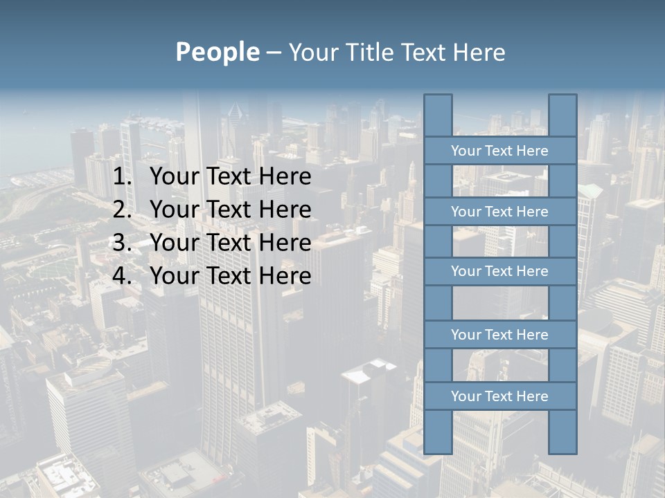 An Aerial View Of A City With Skyscrapers PowerPoint Template