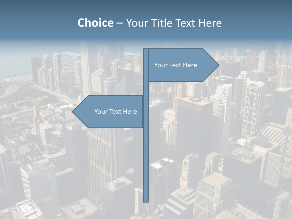 An Aerial View Of A City With Skyscrapers PowerPoint Template