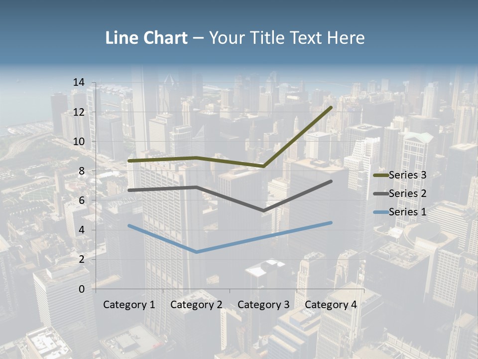 An Aerial View Of A City With Skyscrapers PowerPoint Template