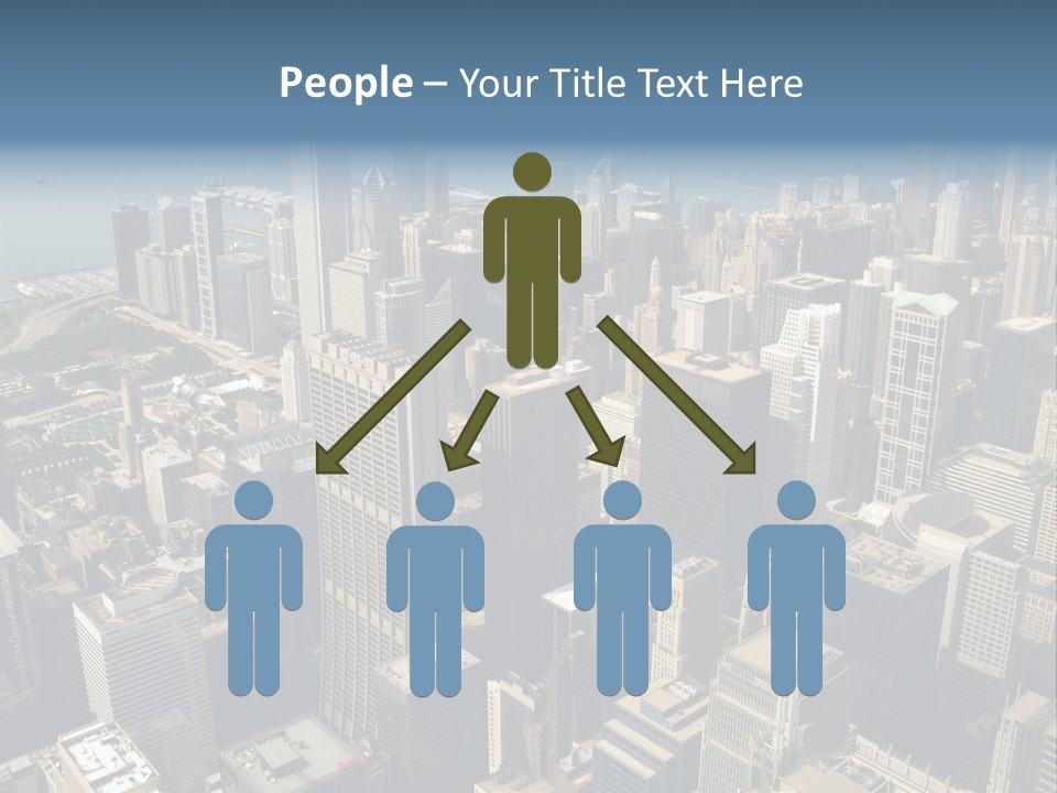 An Aerial View Of A City With Skyscrapers PowerPoint Template