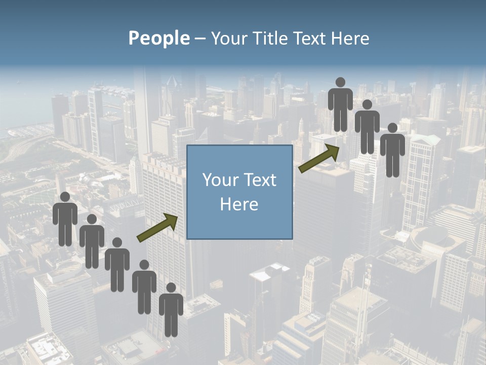 An Aerial View Of A City With Skyscrapers PowerPoint Template
