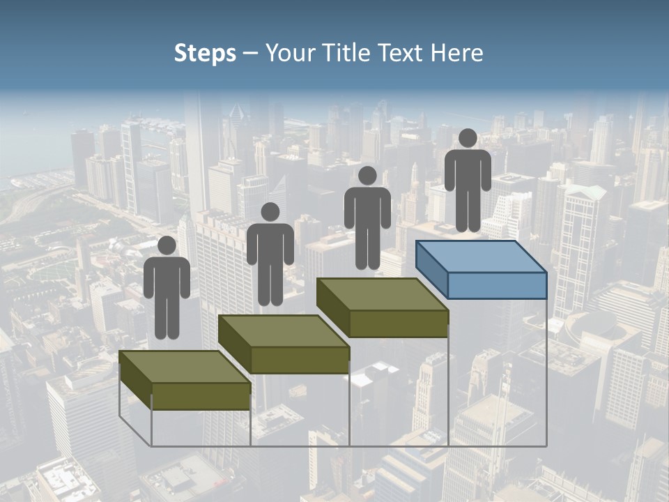 An Aerial View Of A City With Skyscrapers PowerPoint Template