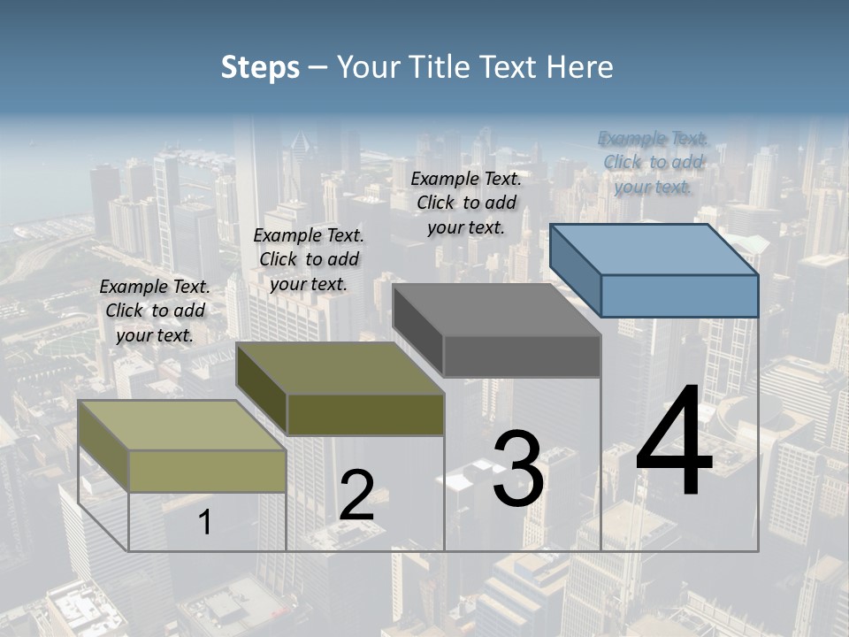 An Aerial View Of A City With Skyscrapers PowerPoint Template