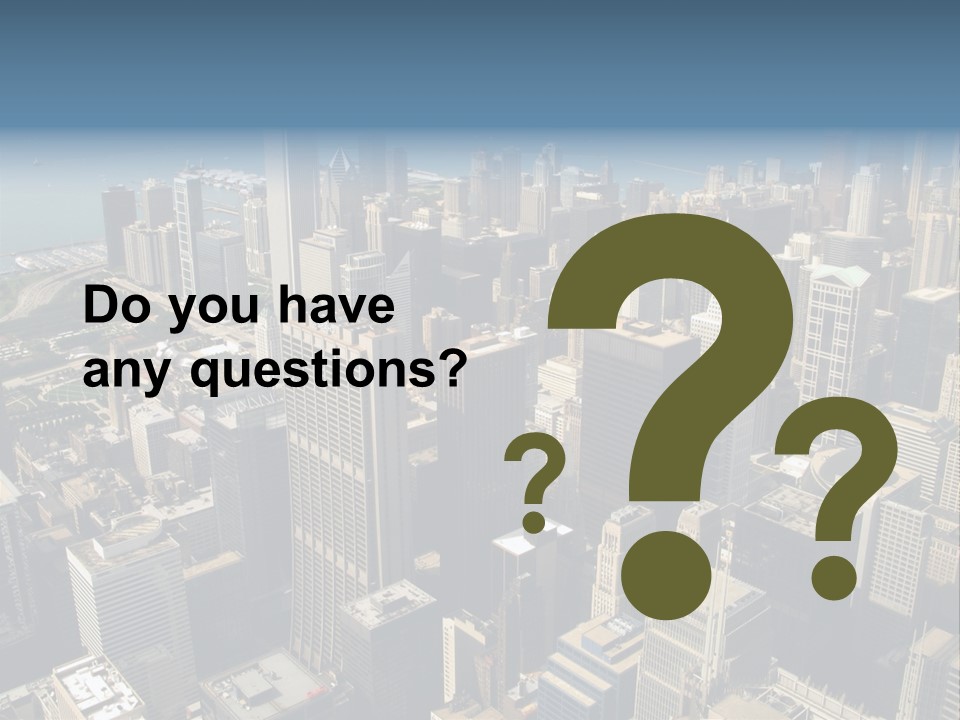 An Aerial View Of A City With Skyscrapers PowerPoint Template