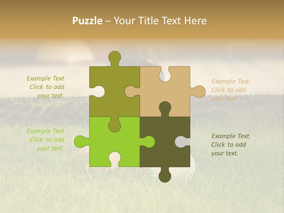 Alsatian Cross-Breed Puppy PowerPoint Template