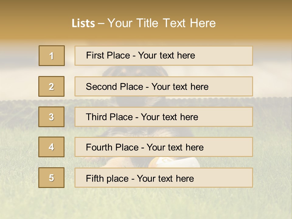 Alsatian Cross-Breed Puppy PowerPoint Template