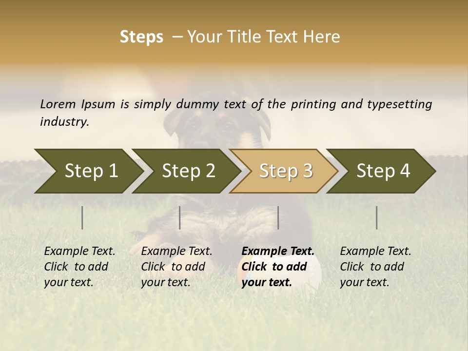 Alsatian Cross-Breed Puppy PowerPoint Template