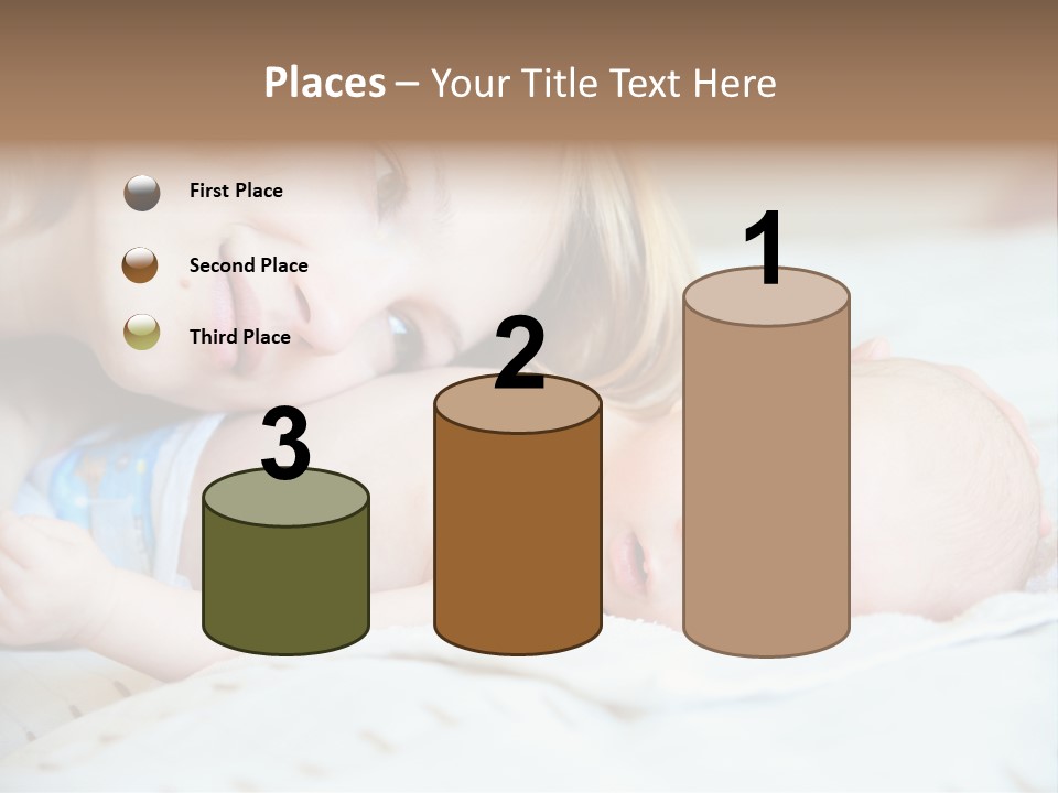 Happy Mother With Newborn Baby PowerPoint Template