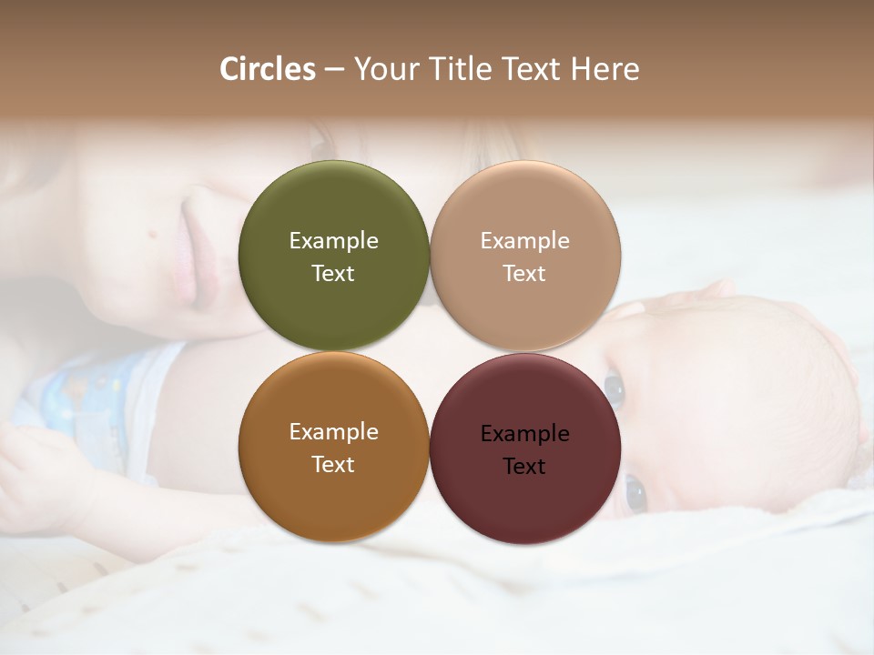 Happy Mother With Newborn Baby PowerPoint Template