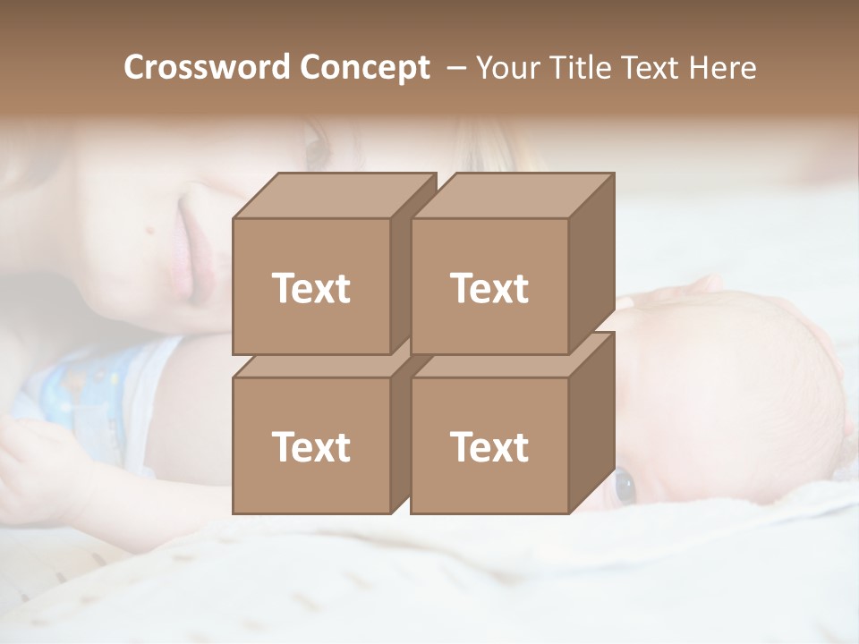 Happy Mother With Newborn Baby PowerPoint Template