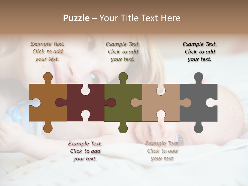 Happy Mother With Newborn Baby PowerPoint Template