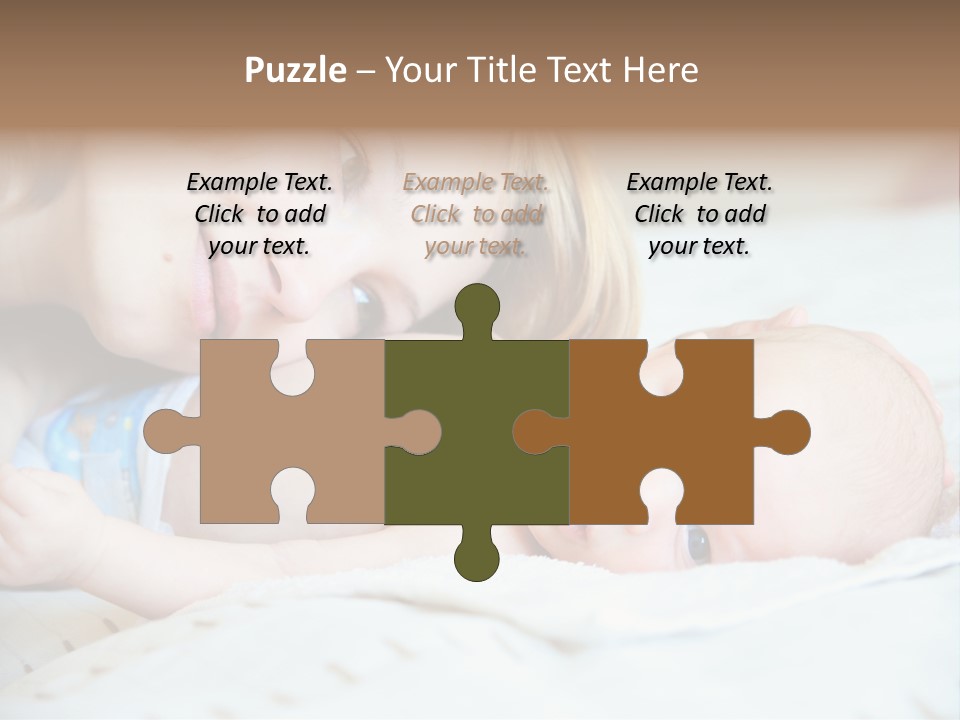 Happy Mother With Newborn Baby PowerPoint Template