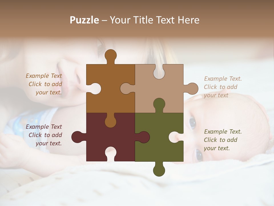 Happy Mother With Newborn Baby PowerPoint Template