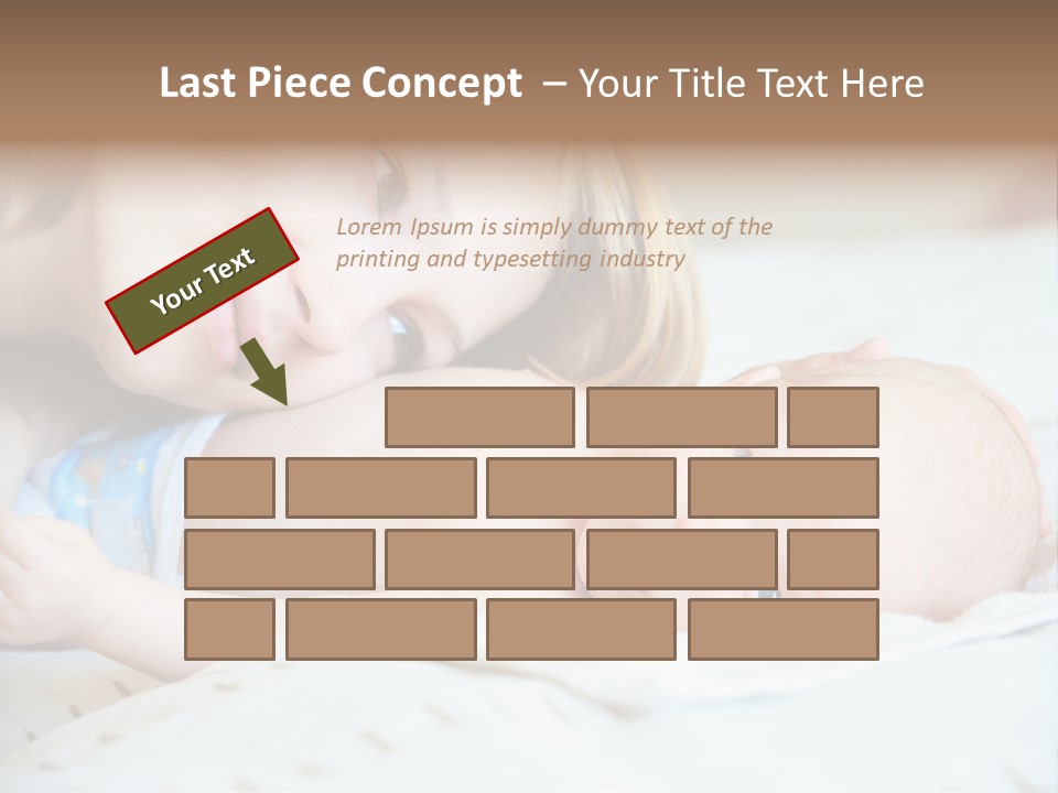 Happy Mother With Newborn Baby PowerPoint Template