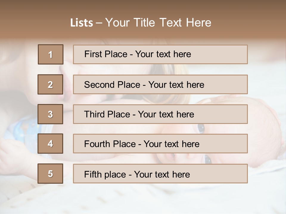 Happy Mother With Newborn Baby PowerPoint Template