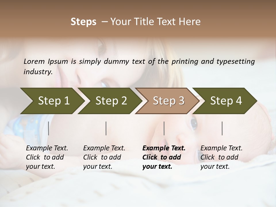 Happy Mother With Newborn Baby PowerPoint Template