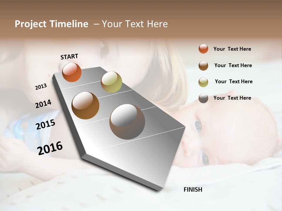 Happy Mother With Newborn Baby PowerPoint Template