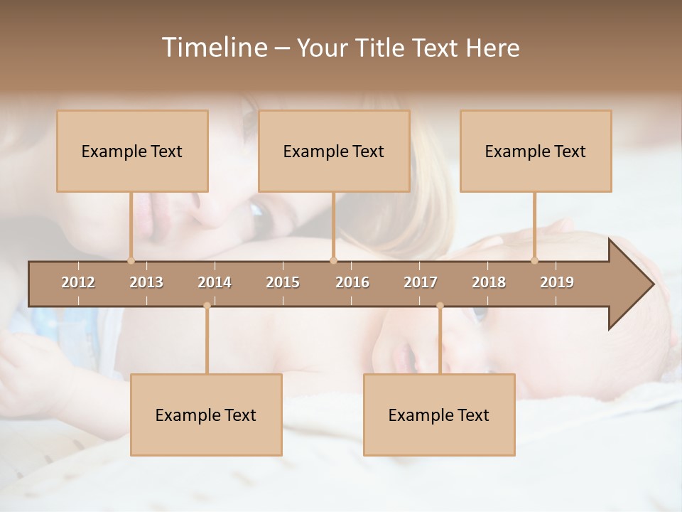 Happy Mother With Newborn Baby PowerPoint Template