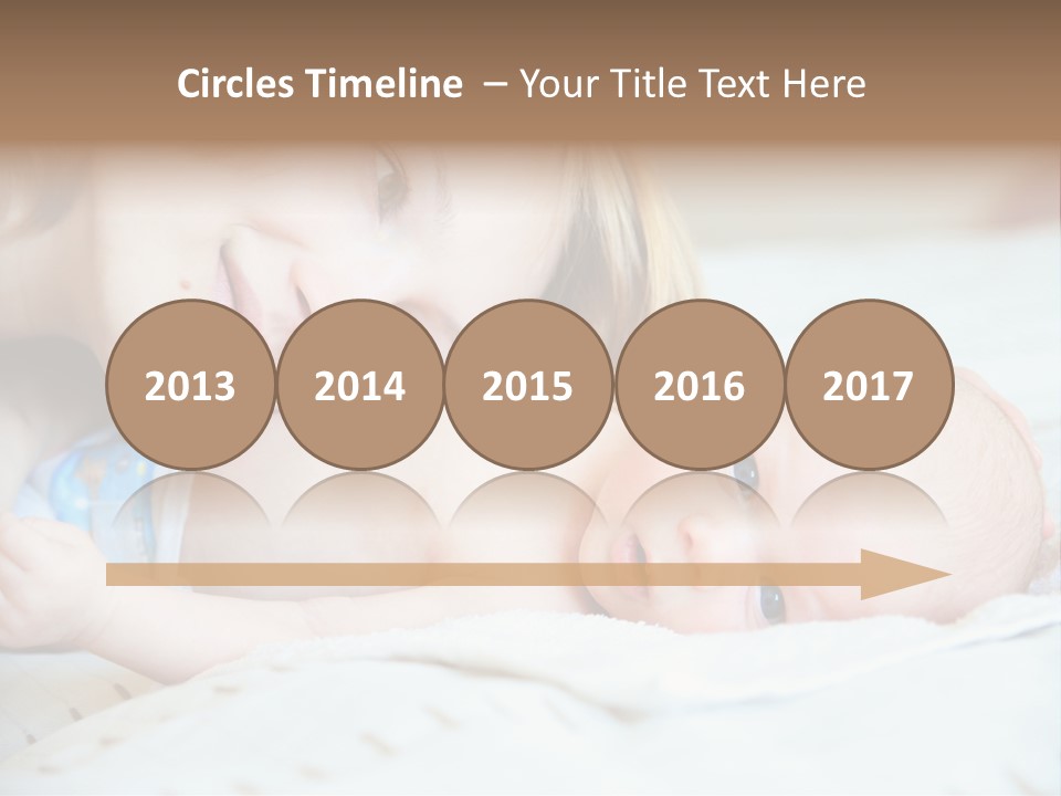 Happy Mother With Newborn Baby PowerPoint Template