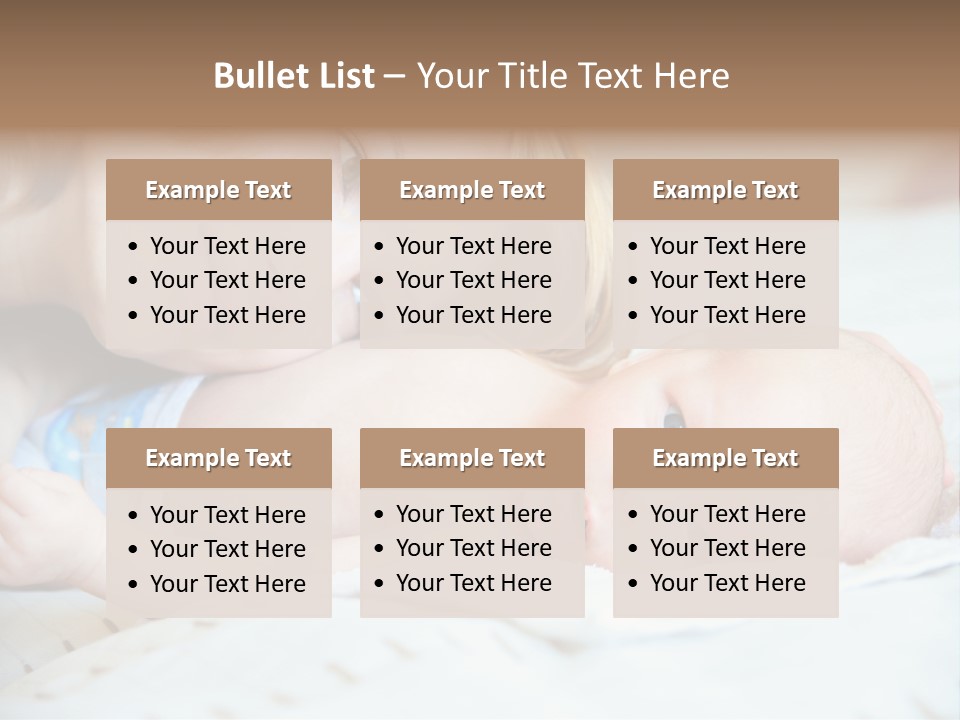 Happy Mother With Newborn Baby PowerPoint Template