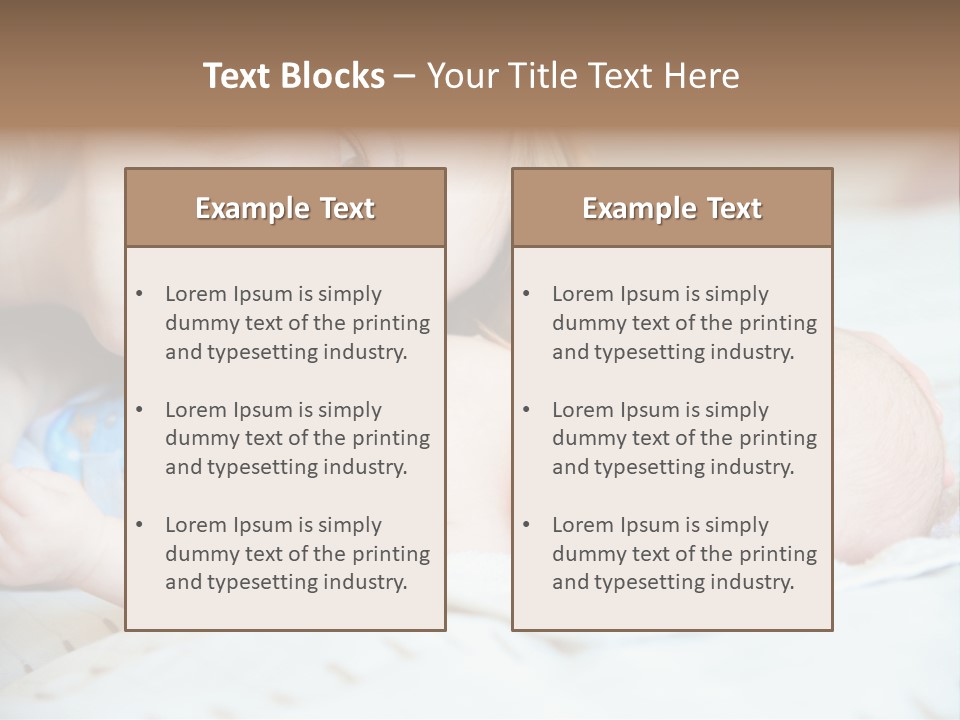 Happy Mother With Newborn Baby PowerPoint Template