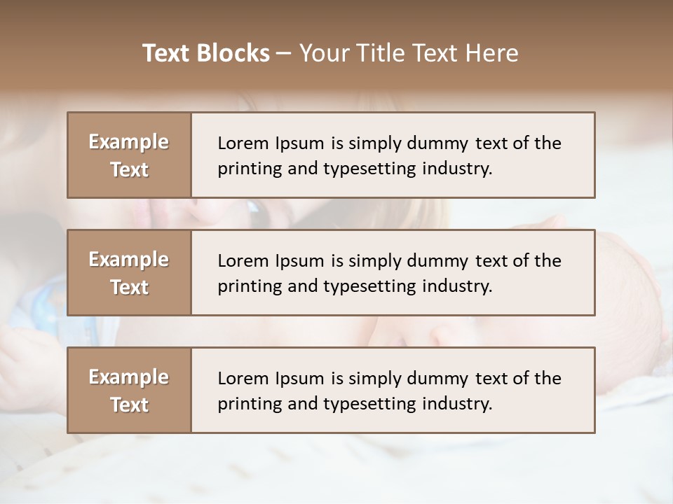 Happy Mother With Newborn Baby PowerPoint Template