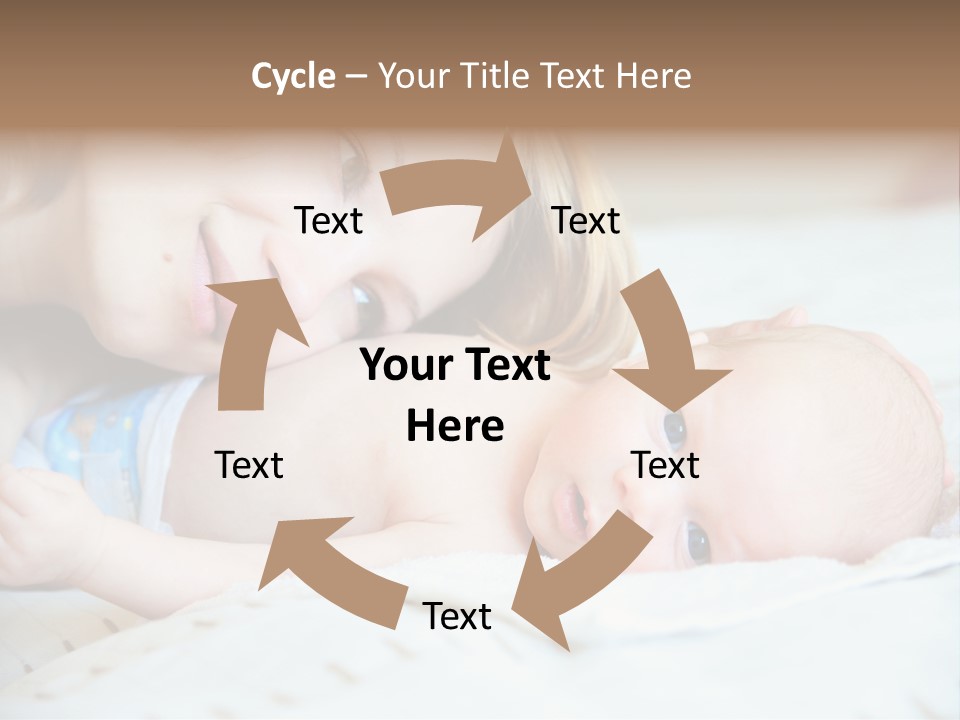 Happy Mother With Newborn Baby PowerPoint Template