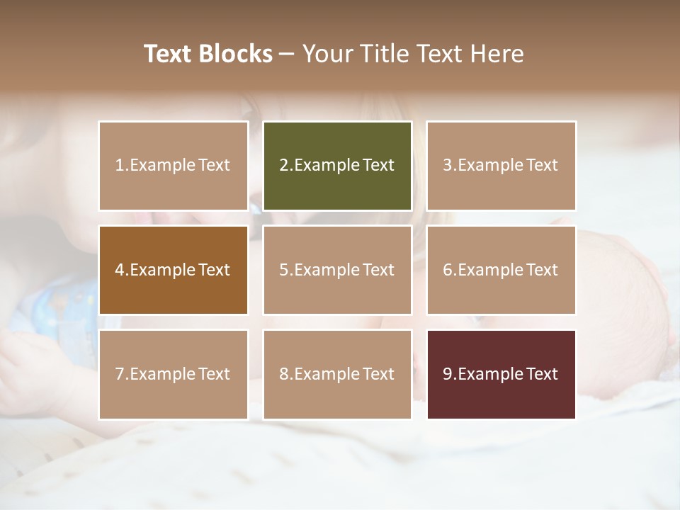 Happy Mother With Newborn Baby PowerPoint Template