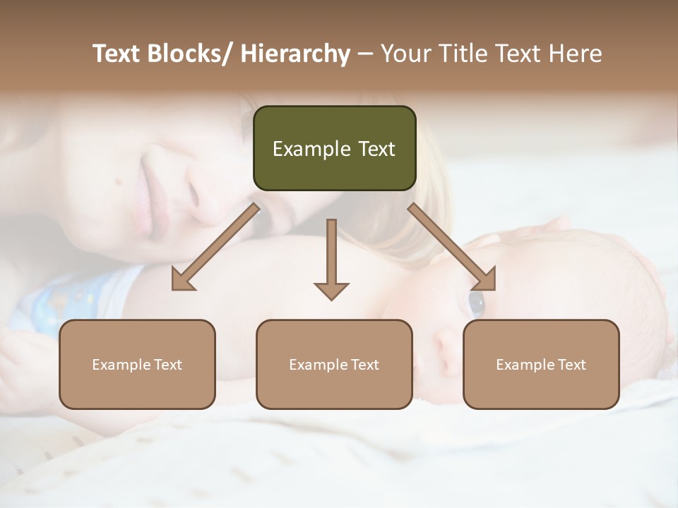 Happy Mother With Newborn Baby PowerPoint Template