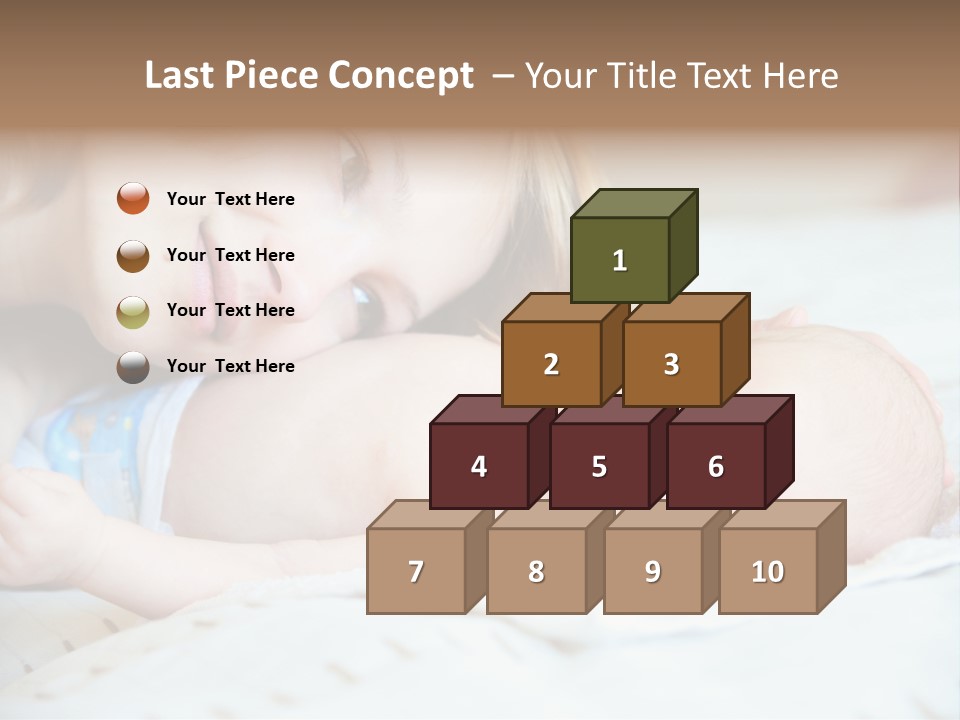 Happy Mother With Newborn Baby PowerPoint Template