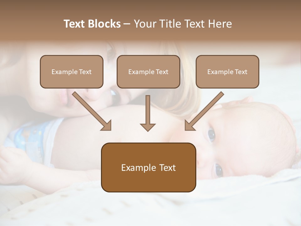 Happy Mother With Newborn Baby PowerPoint Template